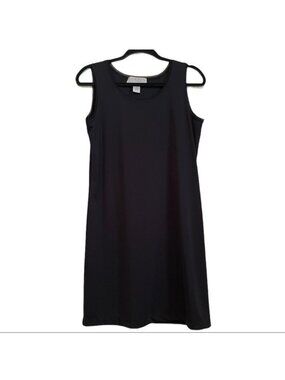 Vintage Norton McNaughton Sleeveless Black Dress Size M A-Line Classic